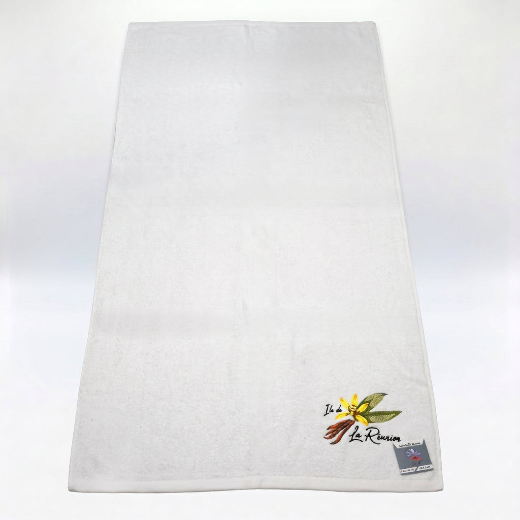 Serviette Brodé Vanille