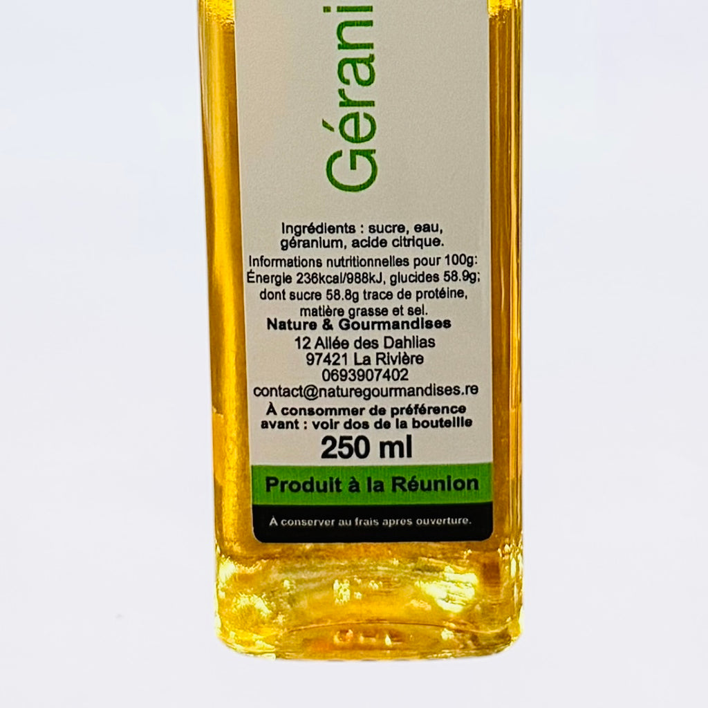 Sirop Géraniums