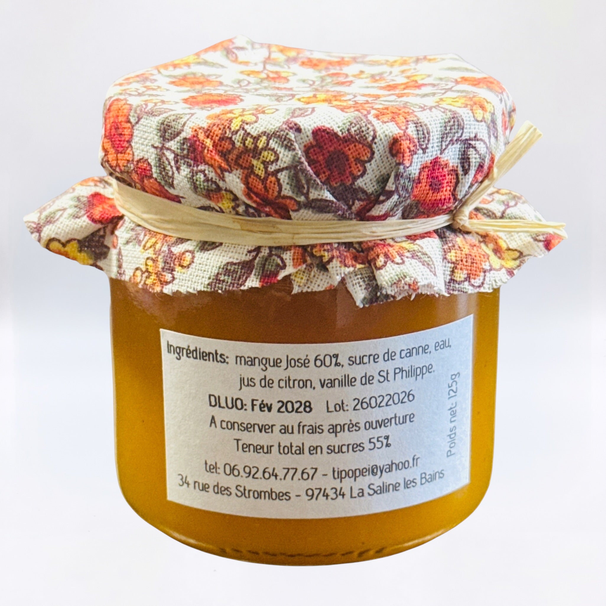 Confiture Mangue José/Vanille de Saint-Philippe