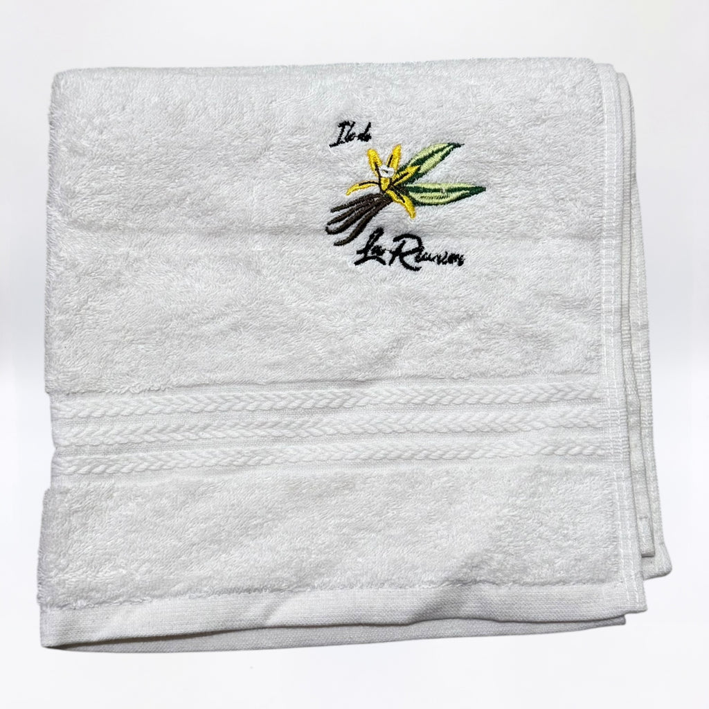 Serviette Brodé Fleur De Vanille