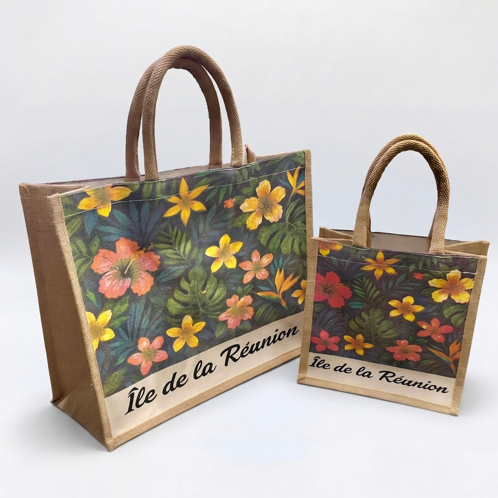 Sac Jute Floral