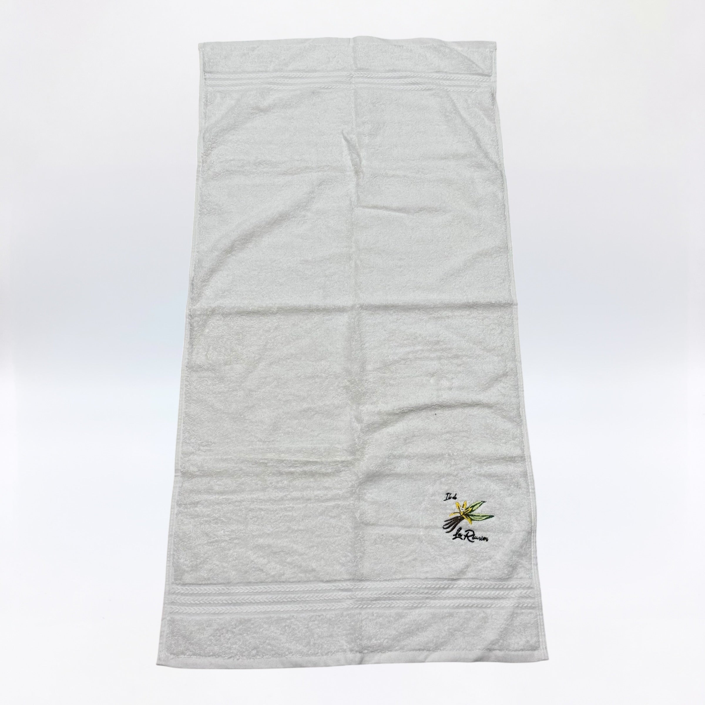 Serviette Brodé Fleur De Vanille