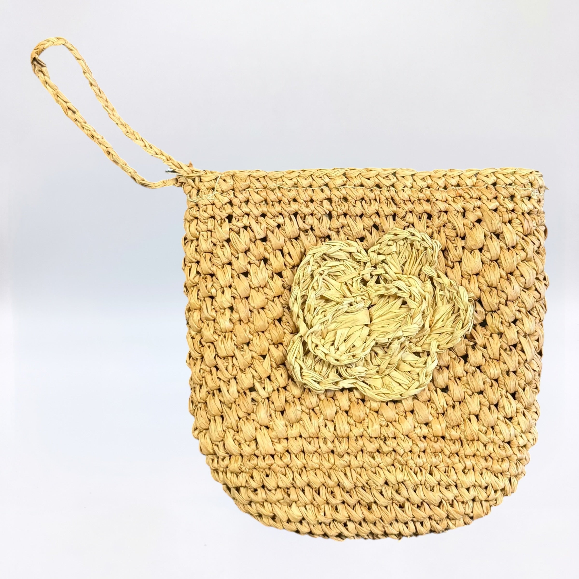 Porte-monnaie Rafia Fleur