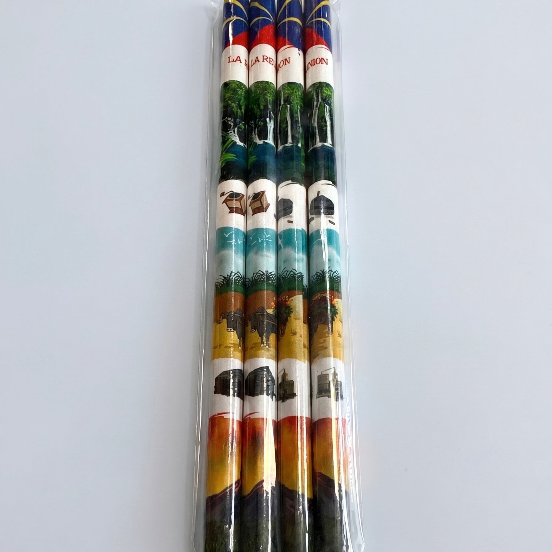 Lot de 4 Crayon Réunion