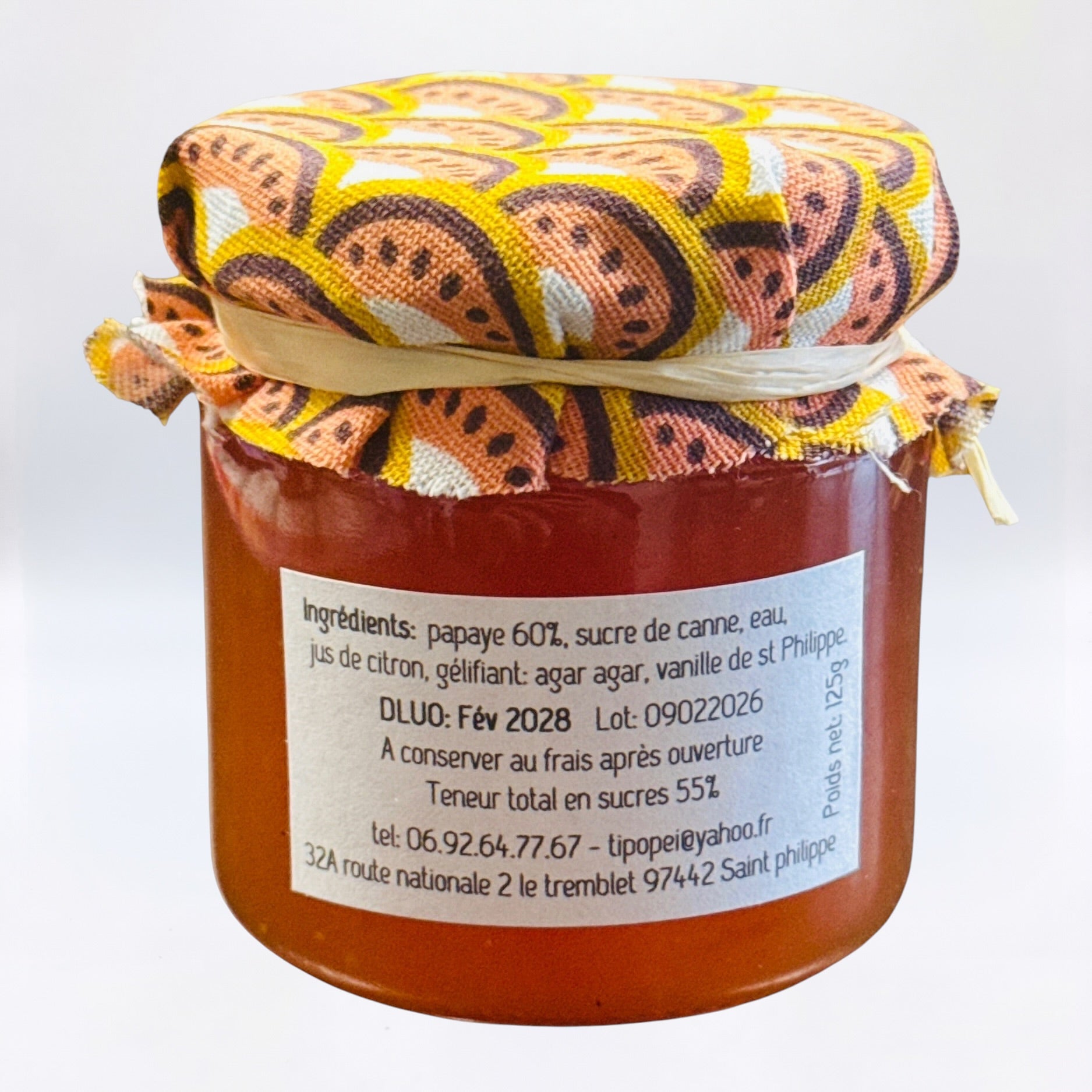 Confiture Papaye/Vanille de Saint-Philippe