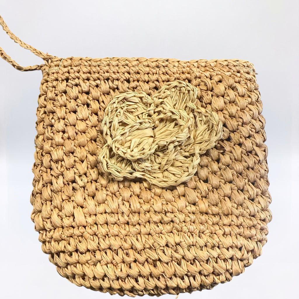 Porte-monnaie Rafia Fleur
