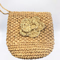 Porte-monnaie Rafia Fleur