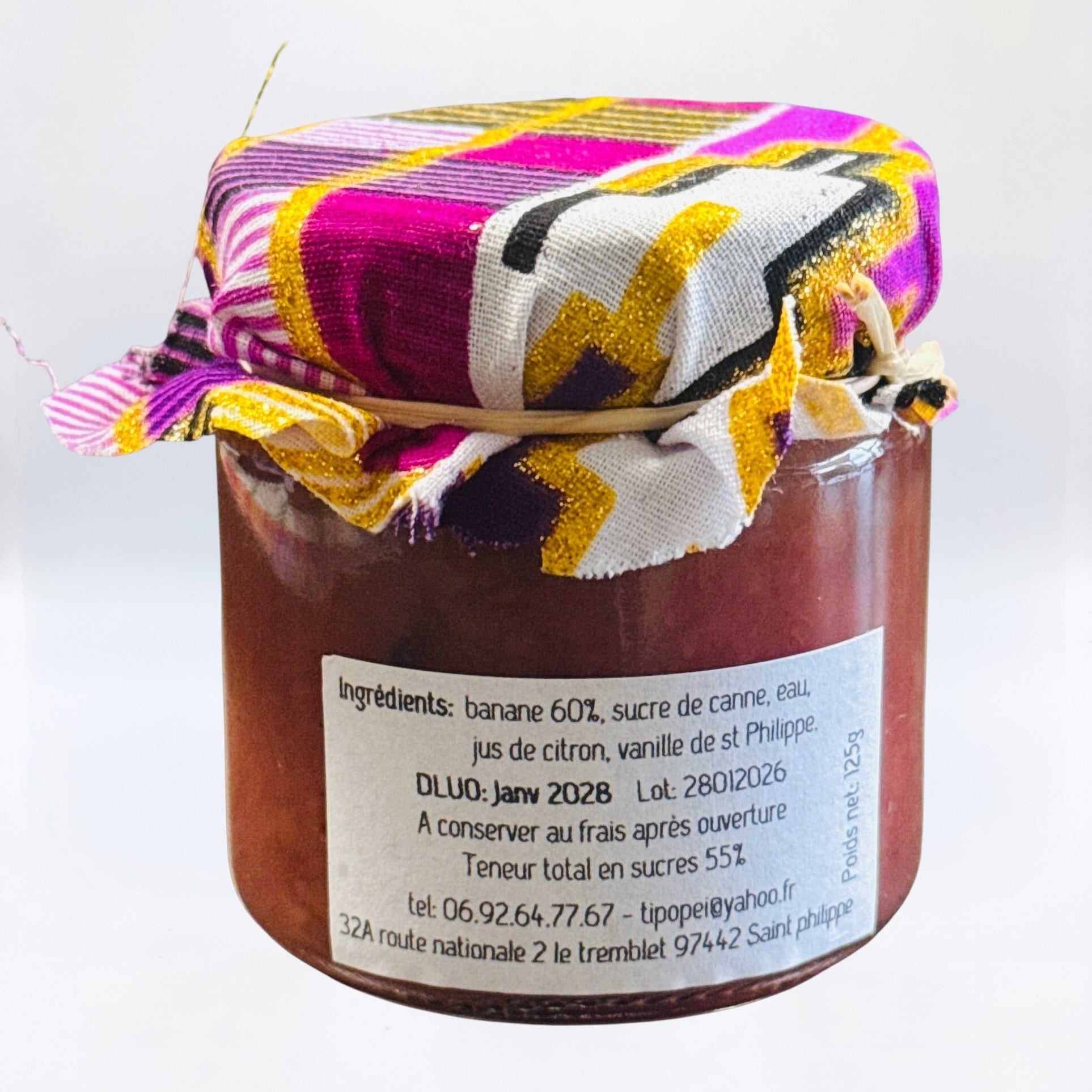 Confiture Banane/Vanille de Saint-Philippe