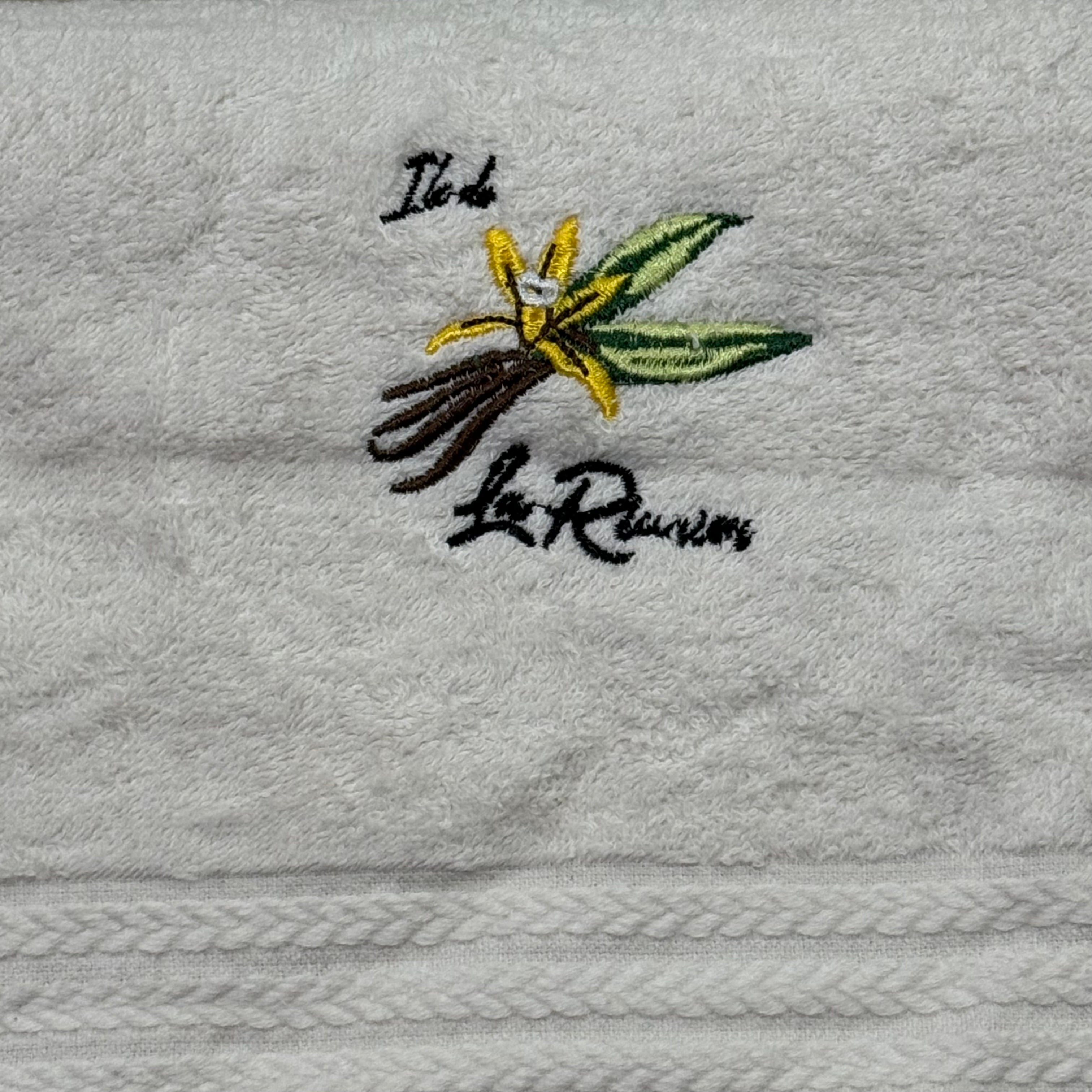 Serviette Brodé Fleur De Vanille